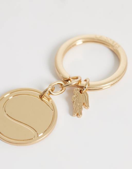 Lacoste coin purse and gold tennis keyring gift set in black , 3 of 3