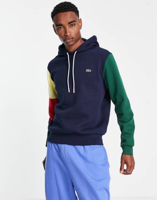 Lacoste color sale block hoodie