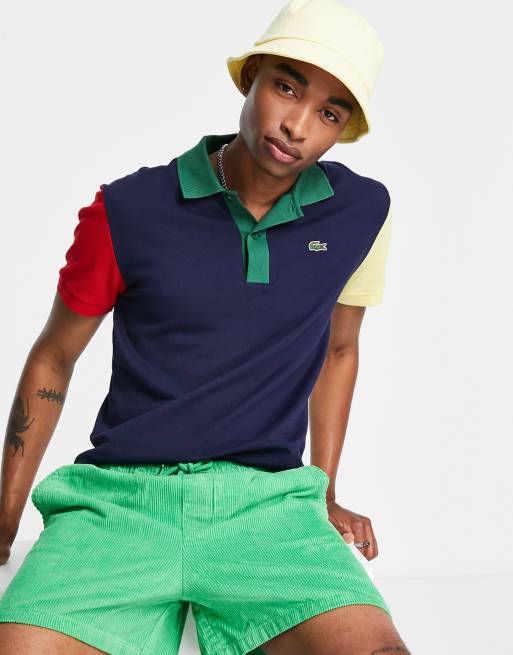 Lacoste colour block outlet polo shirt