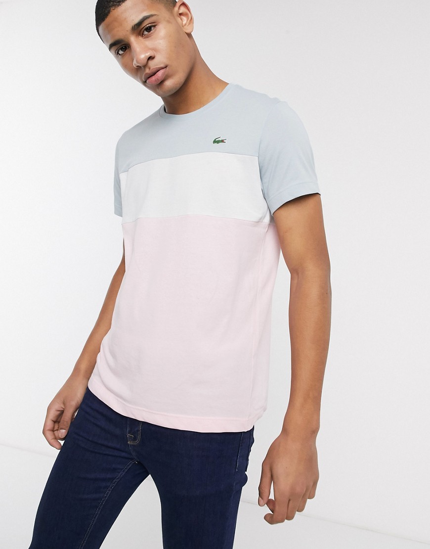 Lacoste color block t-shirt-Gray