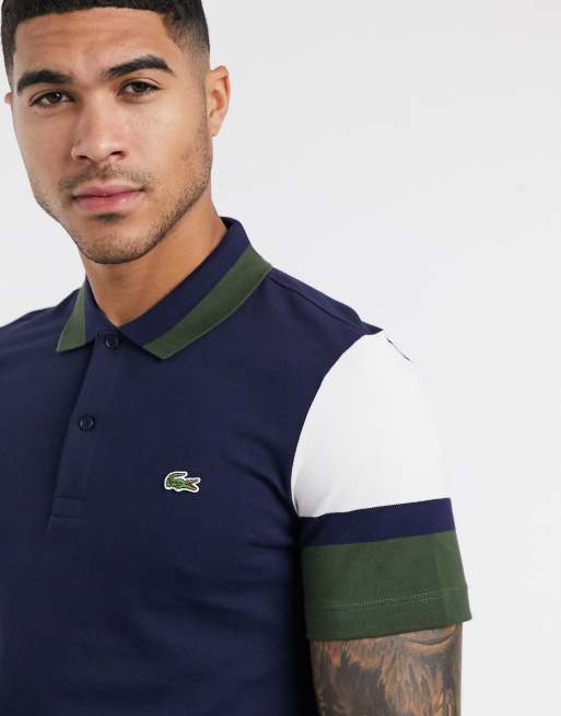 lacoste color block shirt