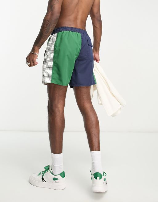 Lacoste colour shop block swim shorts