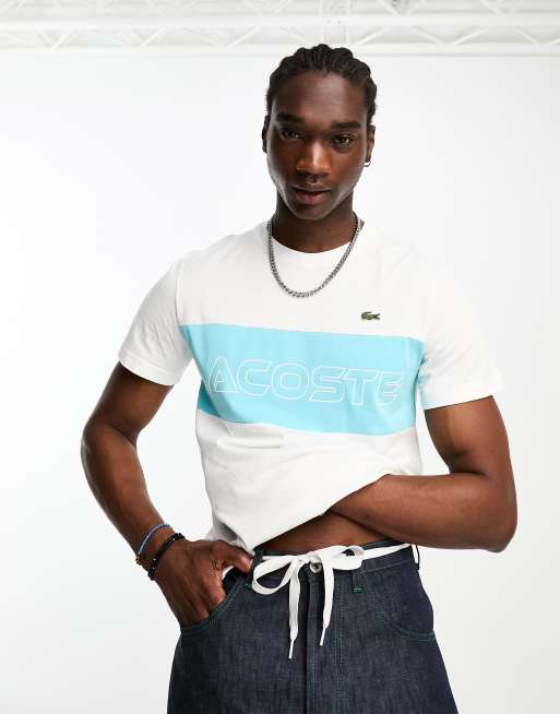 lacoste color block t shirt