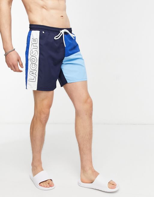 Lacoste colour block deals swim shorts