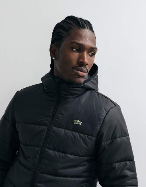 Lacoste colourblock puffer jacket in black, 2 of 5