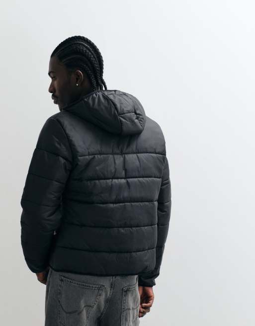 Lacoste colourblock puffer jacket in black, 3 of 5