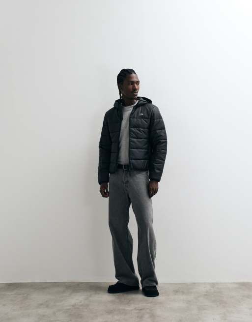 Lacoste colourblock puffer jacket in black, 4 of 5