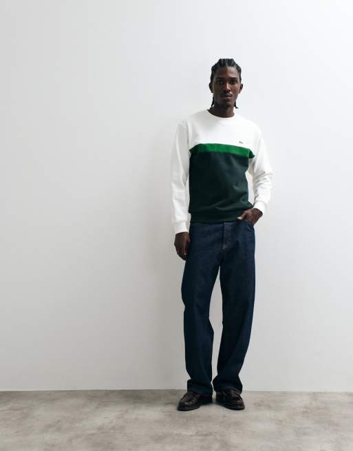 Lacoste colourblock sweatshirt in green, 2 of 5