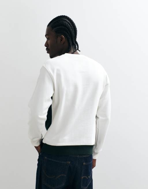 Lacoste colourblock sweatshirt in green, 3 of 5
