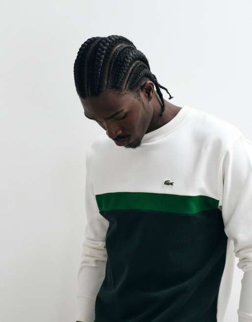 Lacoste colourblock sweatshirt in green, 4 of 5