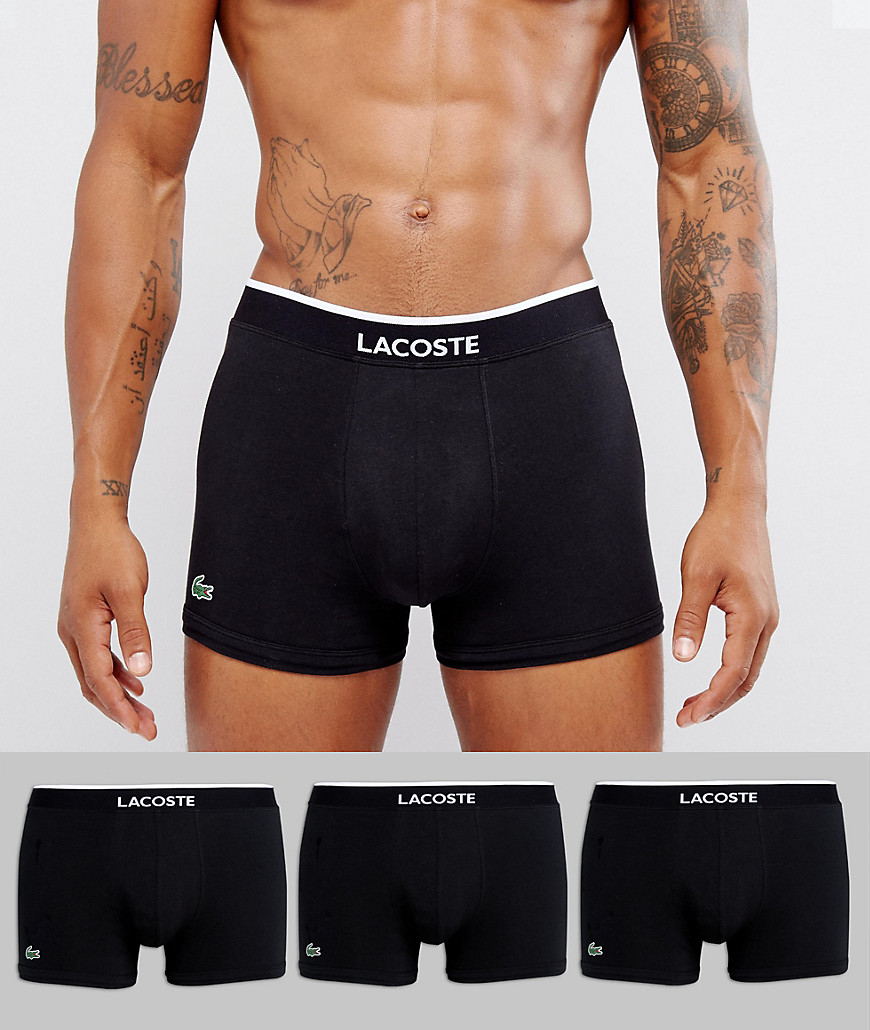 Lacoste - Colours - Set van 3 boxershorts in zwart
