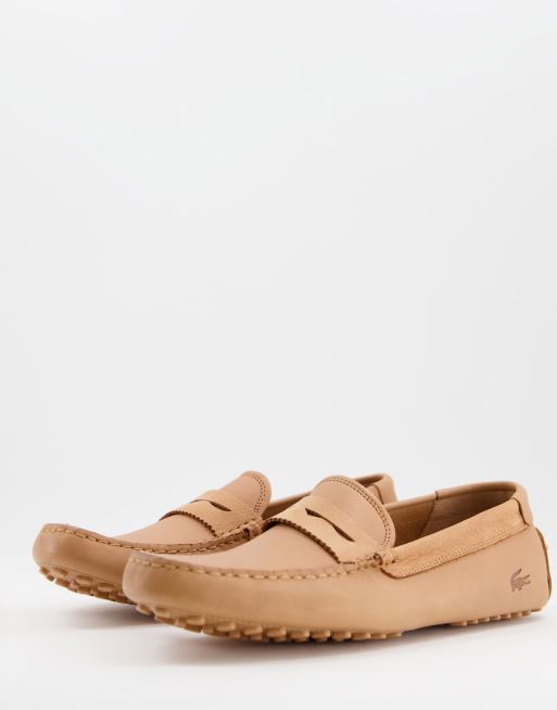 Wolf in schaapskleren plan Ster Lacoste concours craft drivers in tan leather | ASOS