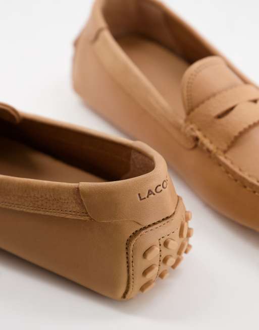 Wolf in schaapskleren plan Ster Lacoste concours craft drivers in tan leather | ASOS