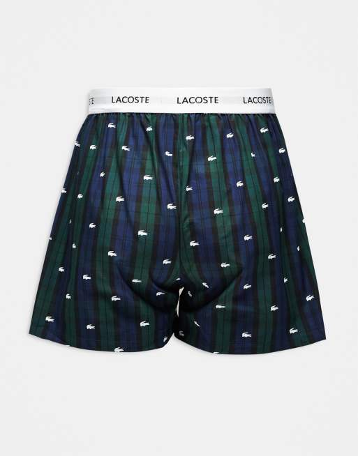 Lacoste - Confezione da 3 boxer a quadri scozzesi/blu navy, 3 di 3