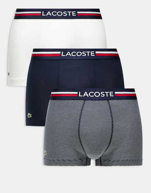 Lacoste - Confezione da 3 boxer aderenti multicolore