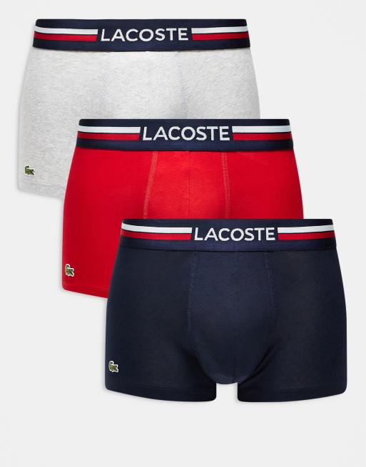 Lacoste - Confezione da 3 boxer aderenti multicolore