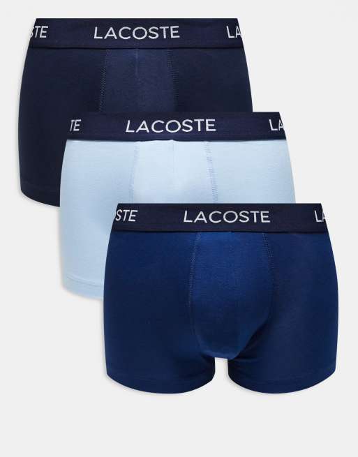 Lacoste - Confezione da 3 paia di boxer aderenti blu