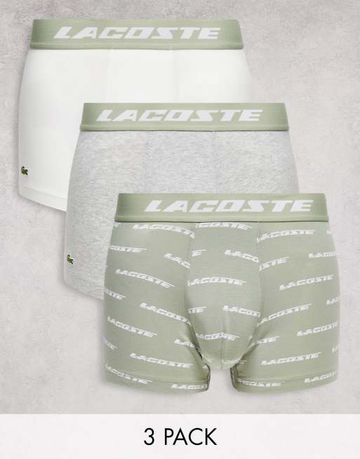 Lacoste - Confezione da 3 paia di boxer aderenti multicolore con logo