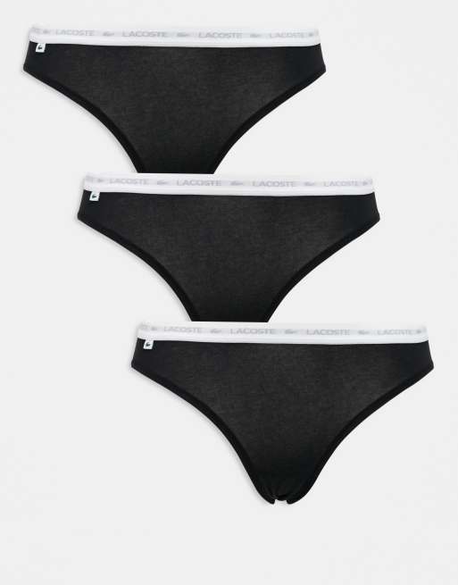 Lacoste - Confezione da 3 slip neri con logo