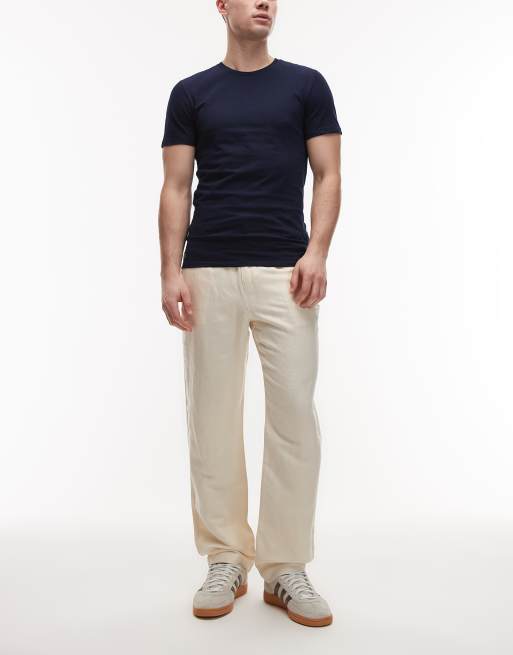 Lacoste - Confezione da 3 T-shirt da casa blu navy, grigio e rosa, 3 di 5