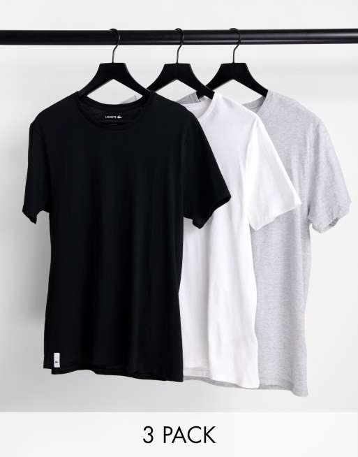 Lacoste - Confezione da 3 T-shirt da casa multicolore