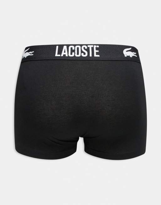 Lacoste - Confezione di 3 paia di boxer aderenti neri, 3 di 3