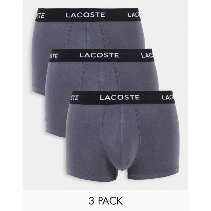 Designer  Lacoste - Confezione risparmio da 3 boxer aderenti grigi 