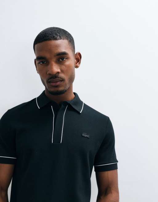 Lacoste contrast tipped polo shirt in green, 2 of 5