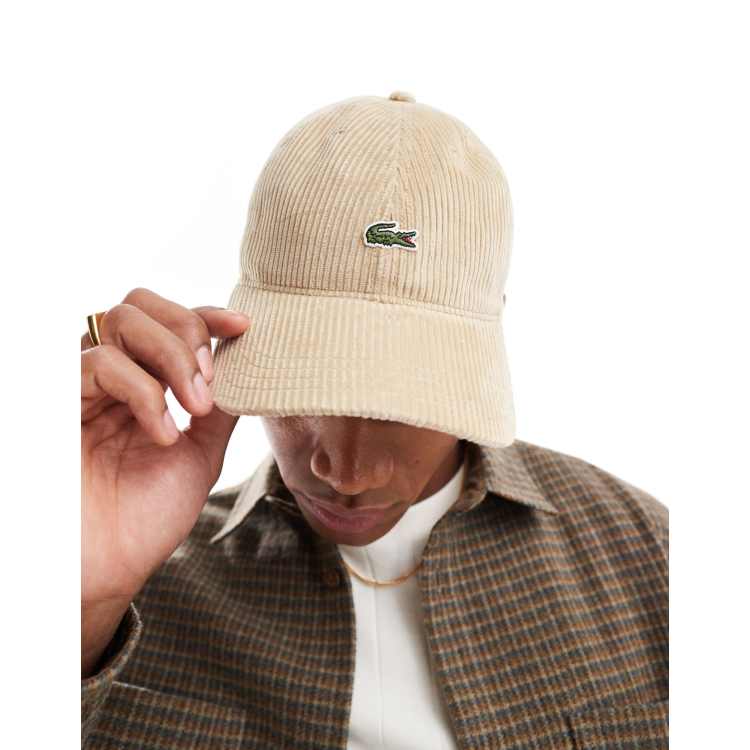 ◆LACOSTE◆ Corduroy baseball cap ivory RK312M-54NXFJ Lacoste Public Corduroy Baseball Cap Rk312e 54n Xfj