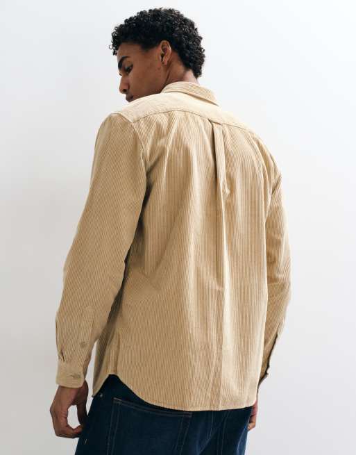 Lacoste cord overshirt in beige , 5 of 5