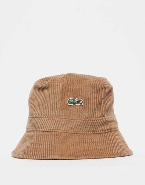 Lacoste - Corduroy bucket hat in bruin - view 1