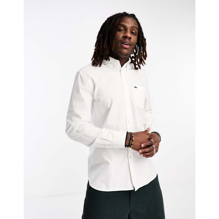 Lacoste white oxford shirt outlet