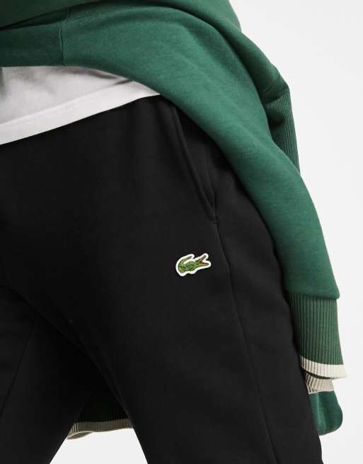 Lacoste cotton joggers in black ASOS