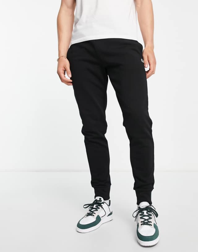 Lacoste cotton sweatpants in black