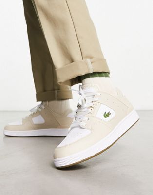 Lacoste Court Color Block Beige and White |