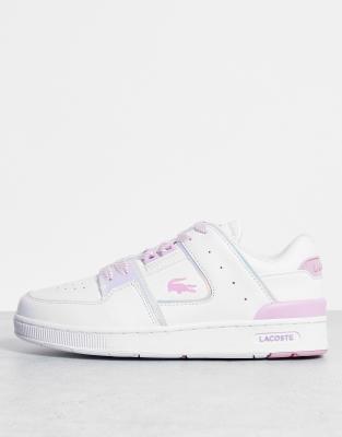 white leather lacoste