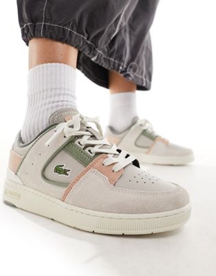 Lacoste Court Cage trainers in off white and light brown - ASOS Price Checker