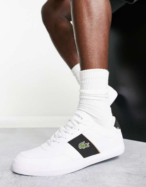 Lacoste court master leather sneakers in white/black | ASOS