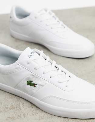 lacoste court master trainers white