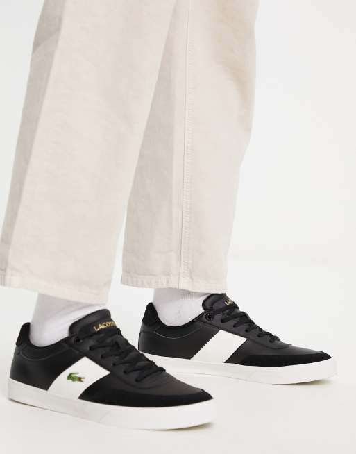 Lacoste court-master pro trainers in black white ASOS