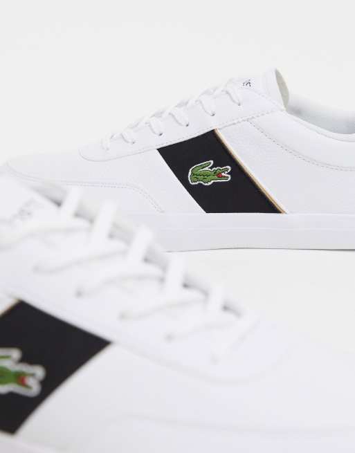 Lacoste court master trainers on sale white