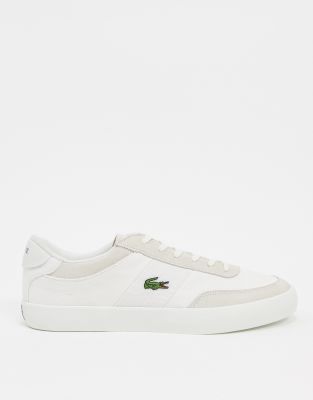 lacoste court master trainers white