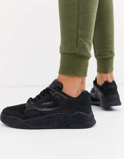 Lacoste court slam chunky sneakers in black ASOS