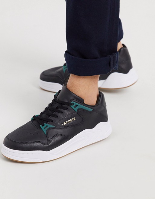 Lacoste court slam chunky trainers in black