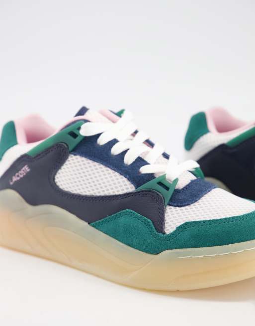 Lacoste Court Slam Dynamic Baskets Blanc et bleu marine ASOS