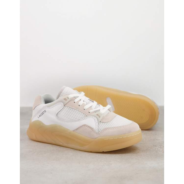 Lacoste court slam dynamic trainers in white ASOS