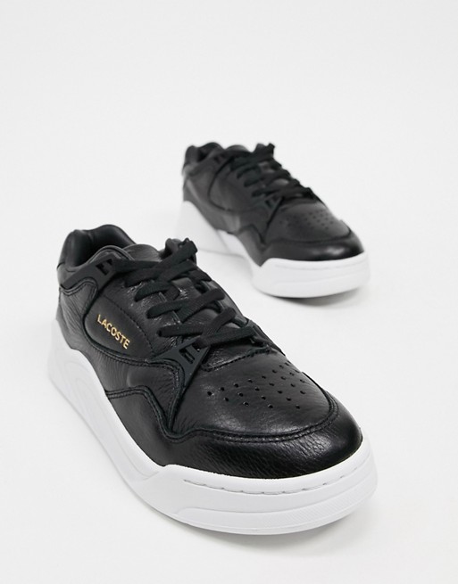 Lacoste Court Slam flatform trainers in black