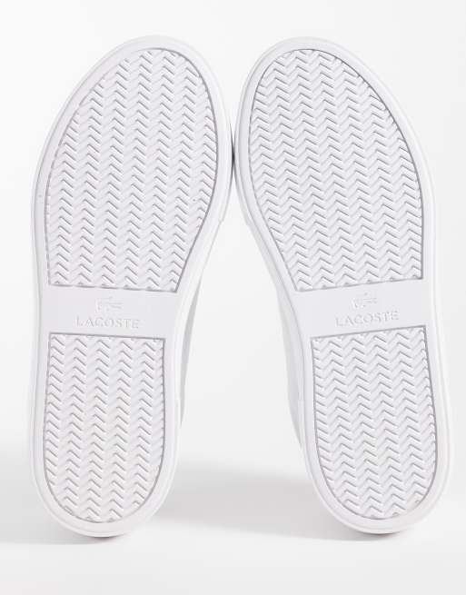 Lacoste Court thick sole logo trainers in white, 4 of 5