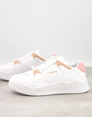 Lacoste Lacoste Courtslam chunky trainers in white and pink