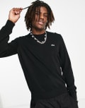 [Lacoste] Lacoste crew neck jumper in black Chest 38-40 BLACK